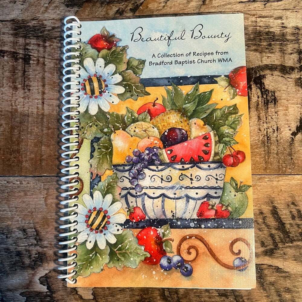 2014 Beautiful Bounty Bradford Baptist Church WMA Spiral Bound Recipe Cookbook